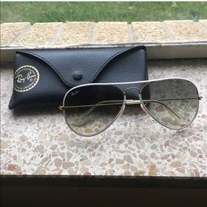 Ray-Ban Aviators White and Gold